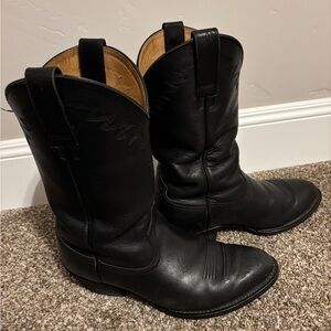 ARIAT Mens Black Leather Western Cowboy Work Boots US 8EE Wide Pull On 
WMNS 10